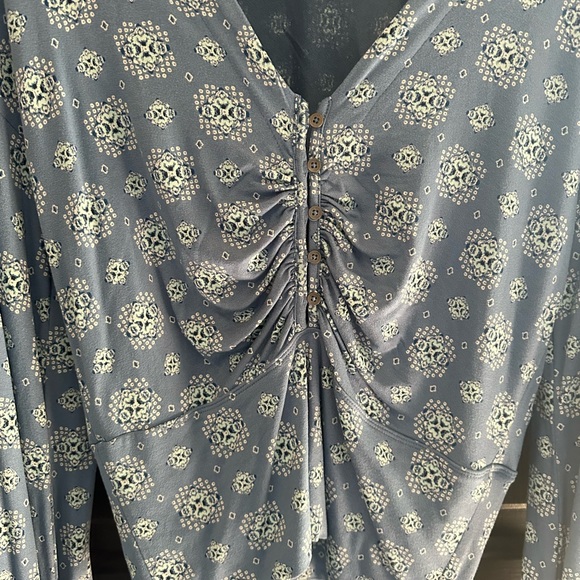 Free People Sydney Top Jersey Knit Long Sleeve Size Medium - Picture 3 of 6